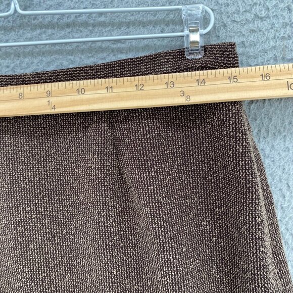 Kasper Skirt Womens 10 Brown Textured Midi Pencil Straight Office Career Work - Picture 8 of 10
